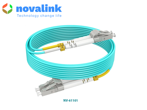 Dây nhảy cáp quang chuẩn LC-LC-MM-OM3 2.0 vỏ LSZH dài 3m Novalink mã V-61103A